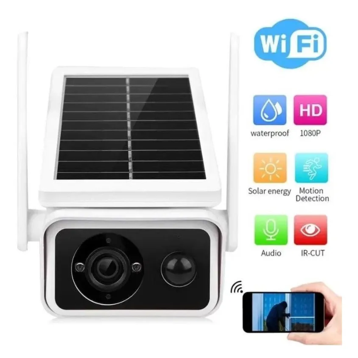 Cámara de Seguridad Solar Exterior