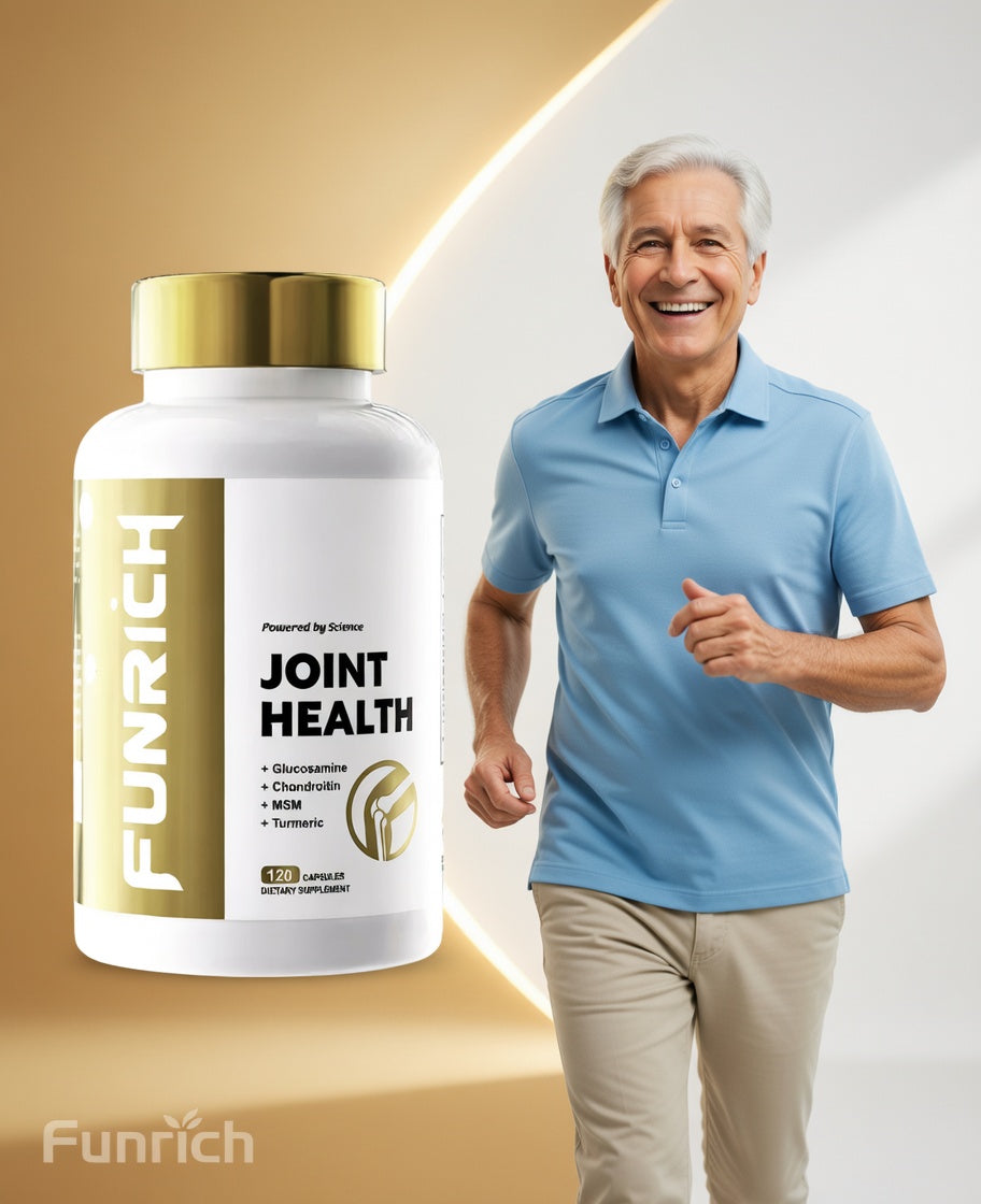 Funrich: Suplemento para Articulaciones con Glucosamina y Cúrcuma - 120 Cápsulas